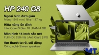Laptop HP 240 G8 Cũ, core i3 1005G1/ ram 4GB/ ổ ssd 512GB